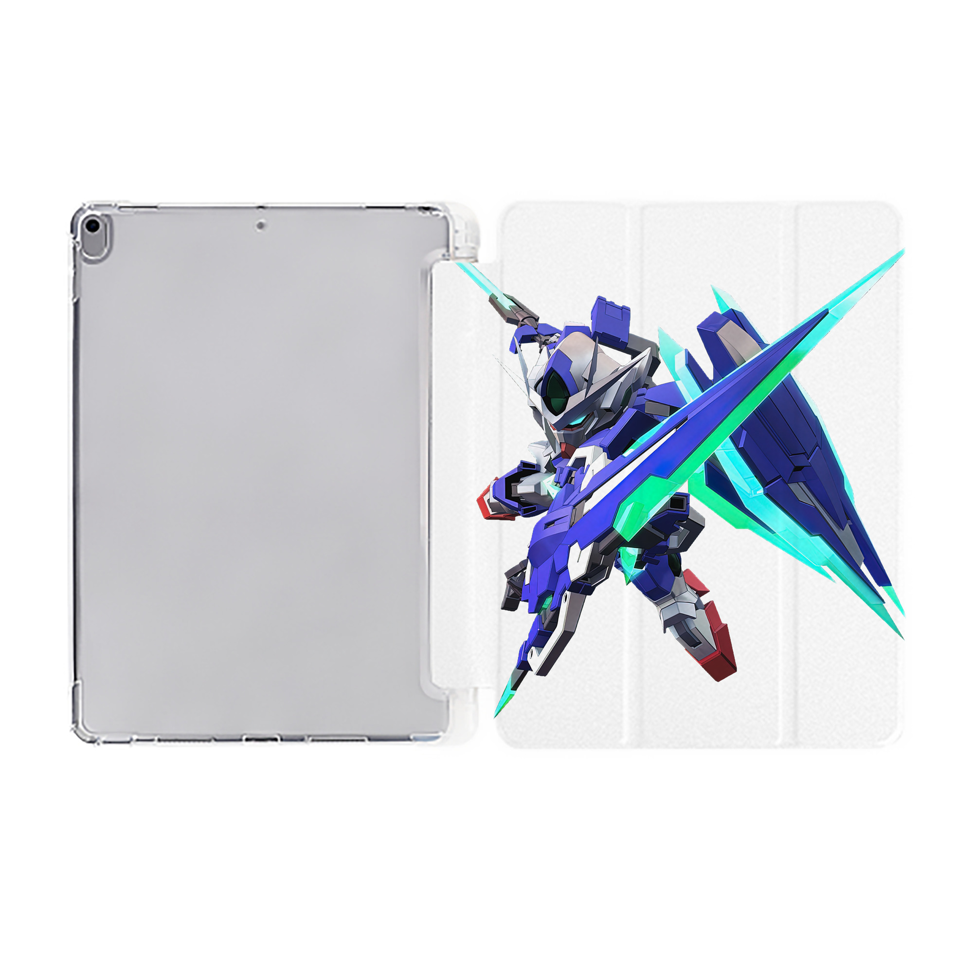（画像用） 機動戦士ガンダム Mobile Suit Gundam IPad ケース ペン収納付き 三つ折りスタンド PUレザー×シリコン 対応機種9.5/10.5/10.9インチ